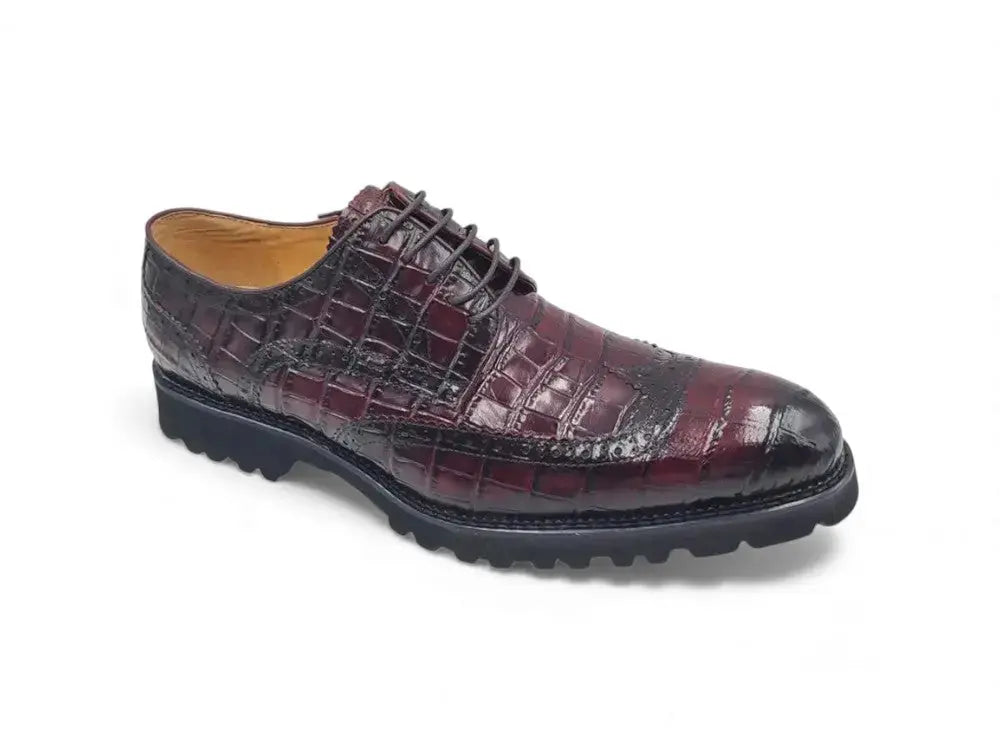Blucher Style Alligator Embossed Oxford Carrucci