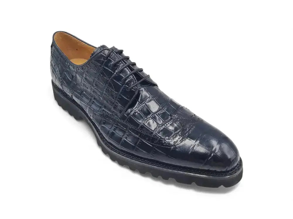 Blucher Style Alligator Embossed Oxford Carrucci