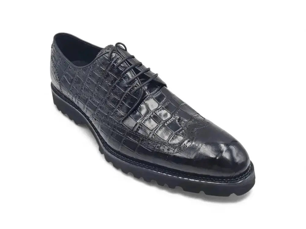 Blucher Style Alligator Embossed Oxford Carrucci