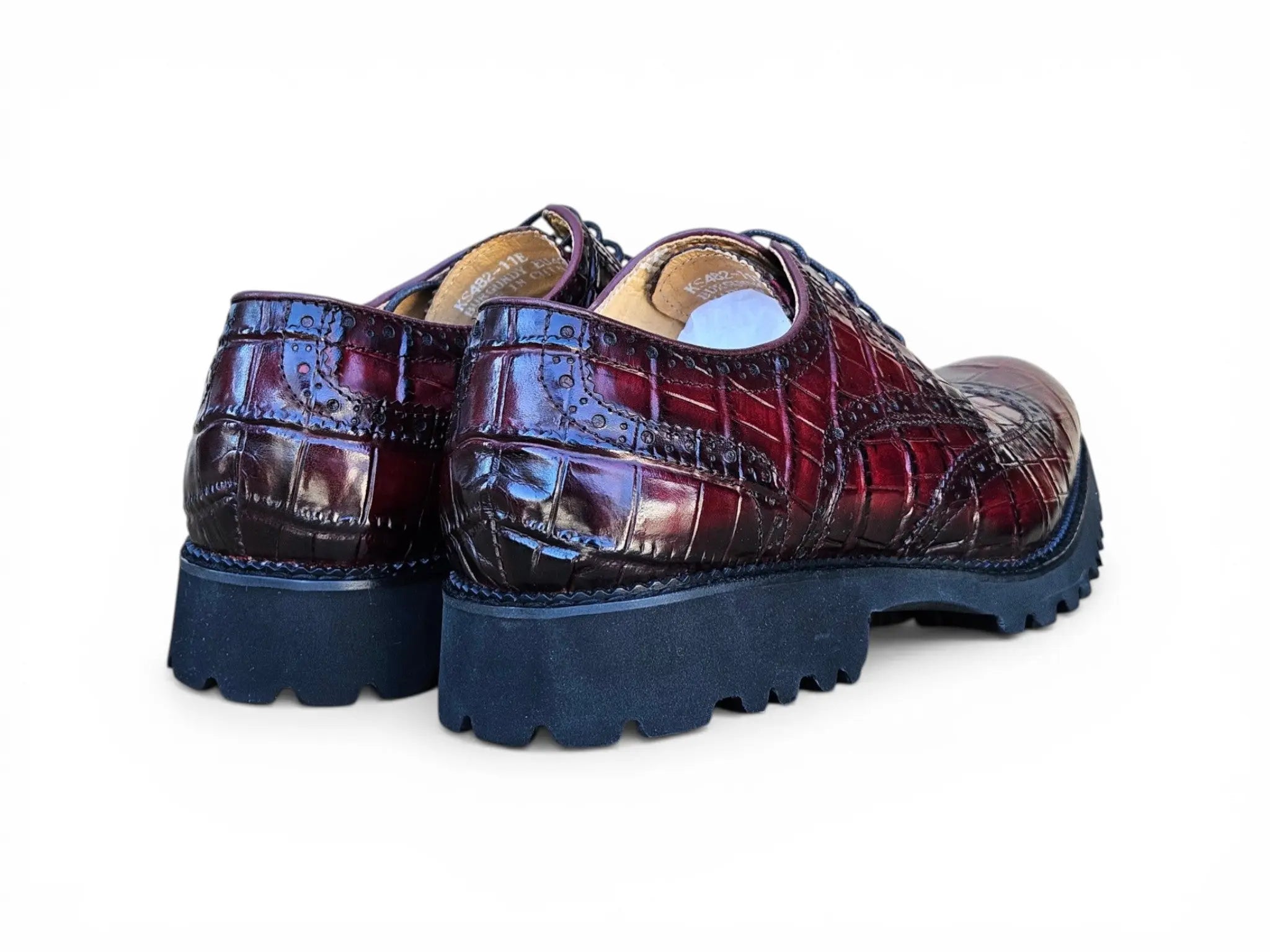 Blucher Style Alligator Embossed Oxford Carrucci