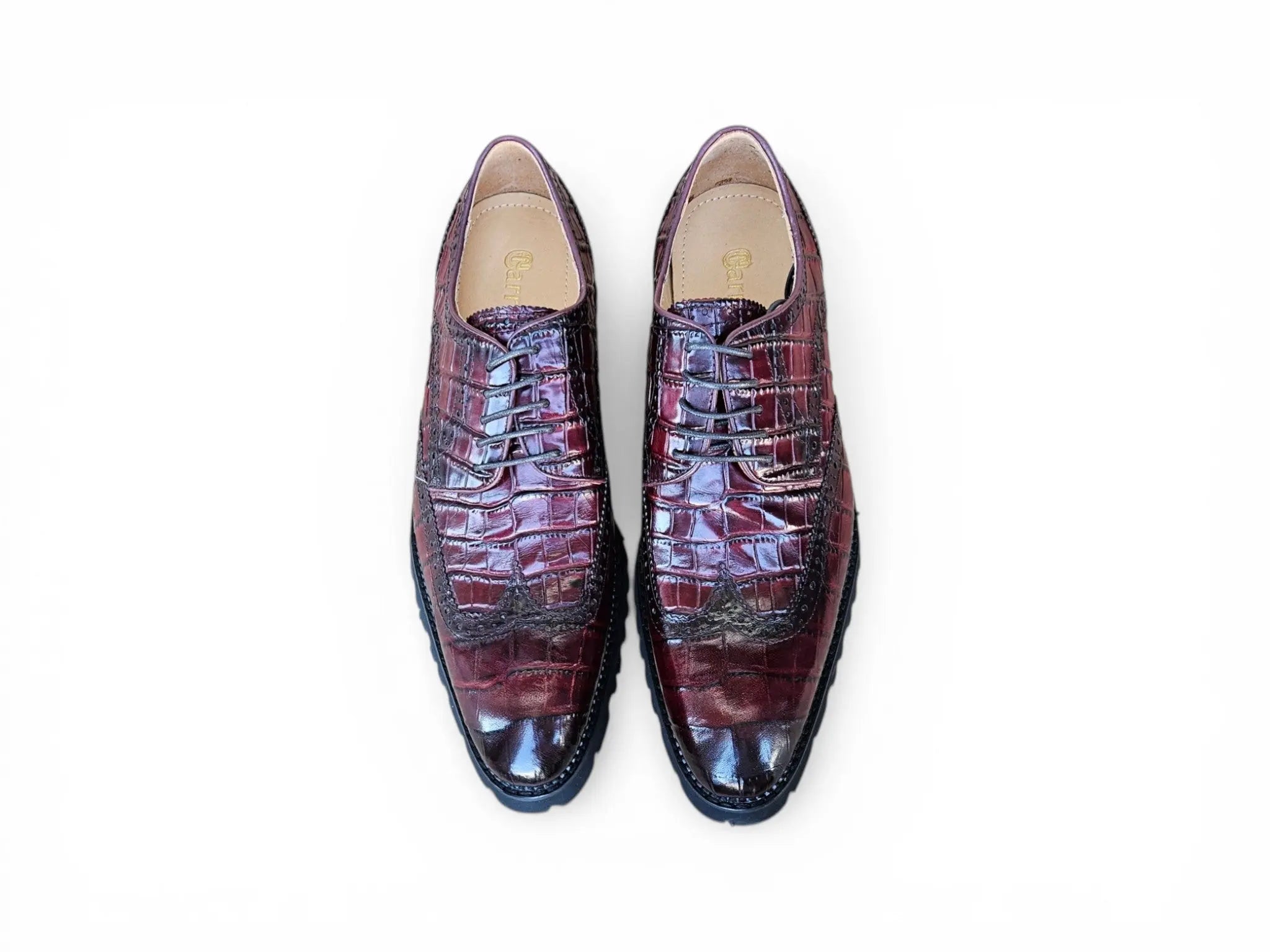 Blucher Style Alligator Embossed Oxford Carrucci