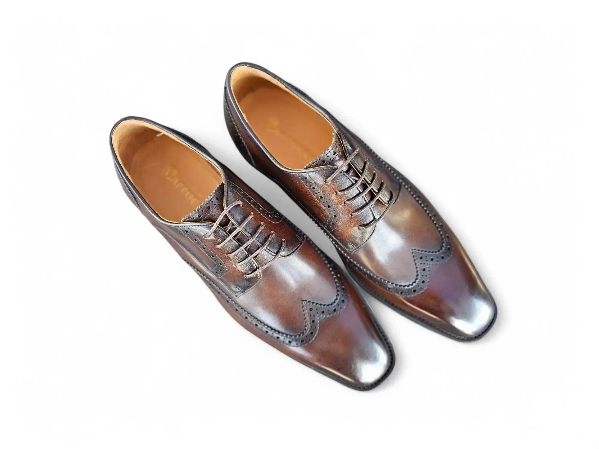 Blucher Style Wingtip Derby - Carrucci Shoes Chestnut / 8