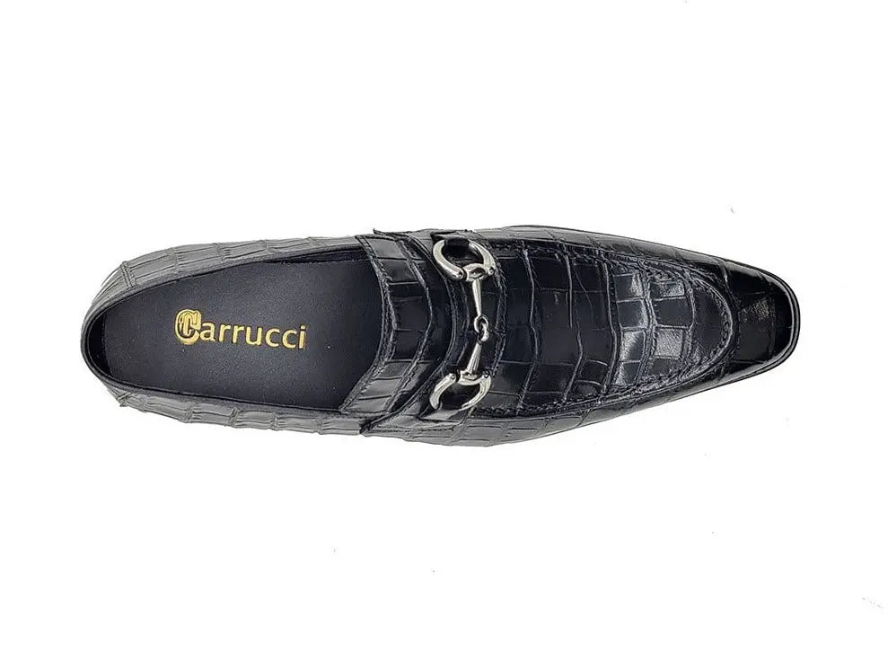 Buckle Loafer w Gator Embossed Leather Carrucci