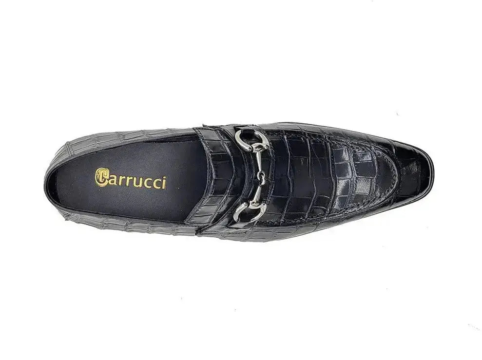 Buckle Loafer w Gator Embossed Leather Carrucci