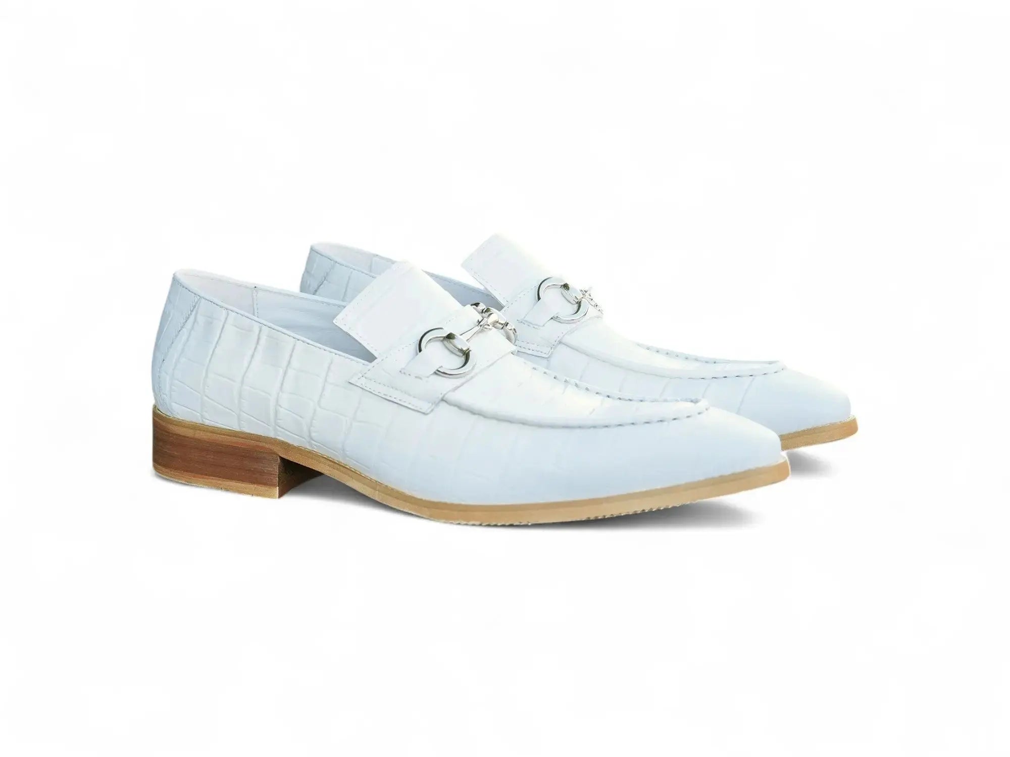 Buckle Loafer w Gator Embossed Leather Carrucci