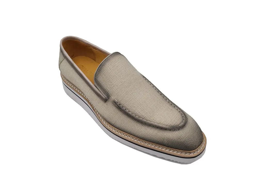 Burninshed Linen Loafer Carrucci