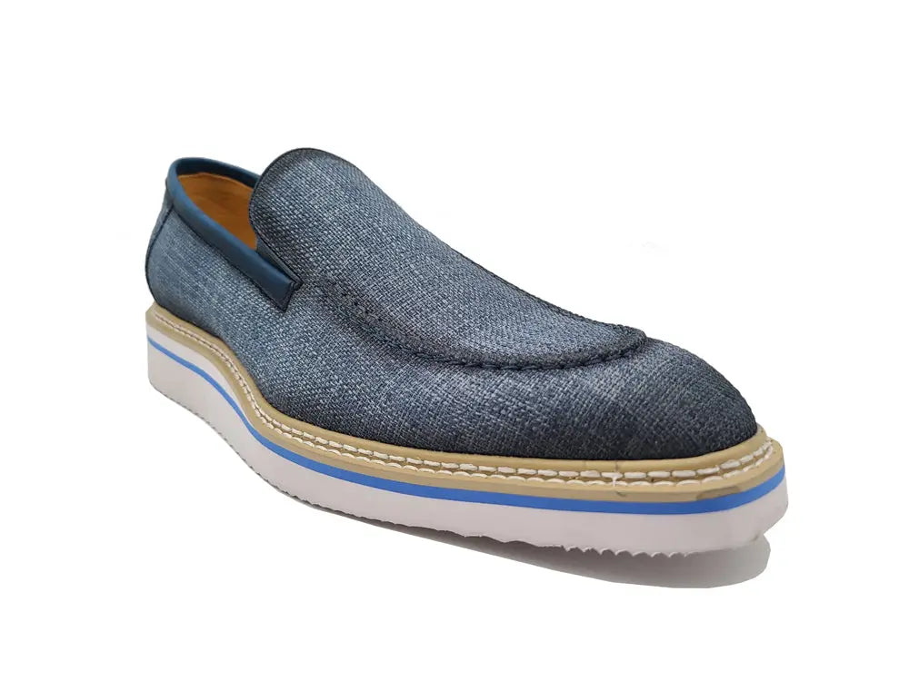 Burninshed Linen Loafer Carrucci