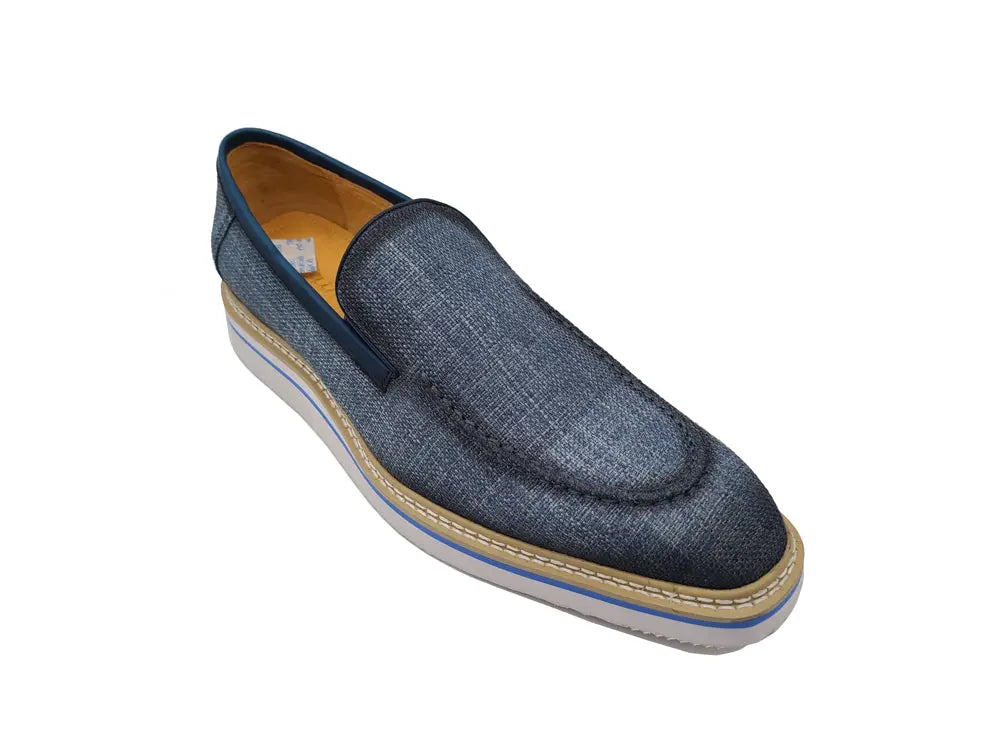 Burninshed Linen Loafer Carrucci