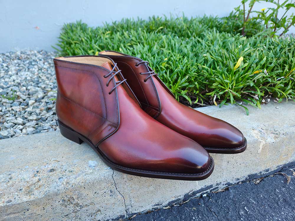 Burnished Calfskin Chukka Boot Carrucci