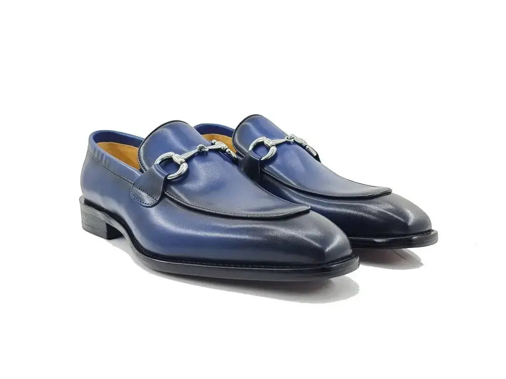 Burnished Calfskin Horsebit Loafer Carrucci
