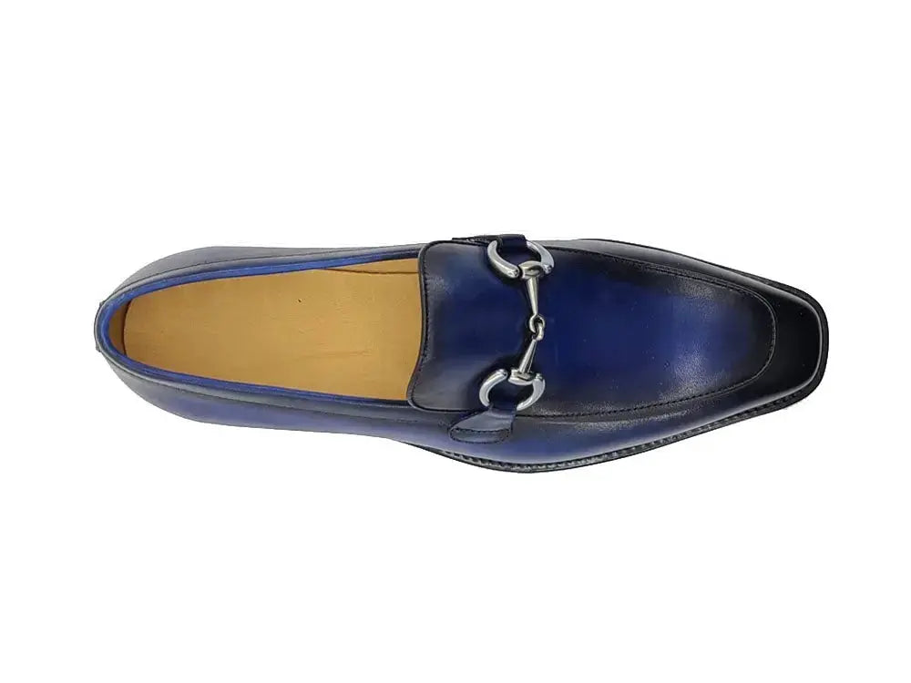 Burnished Calfskin Horsebit Loafer Carrucci