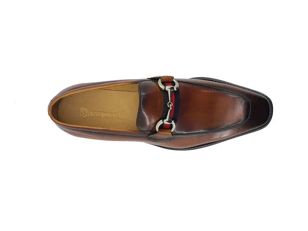 Burnished Calfskin Slip-On Loafer Carrucci