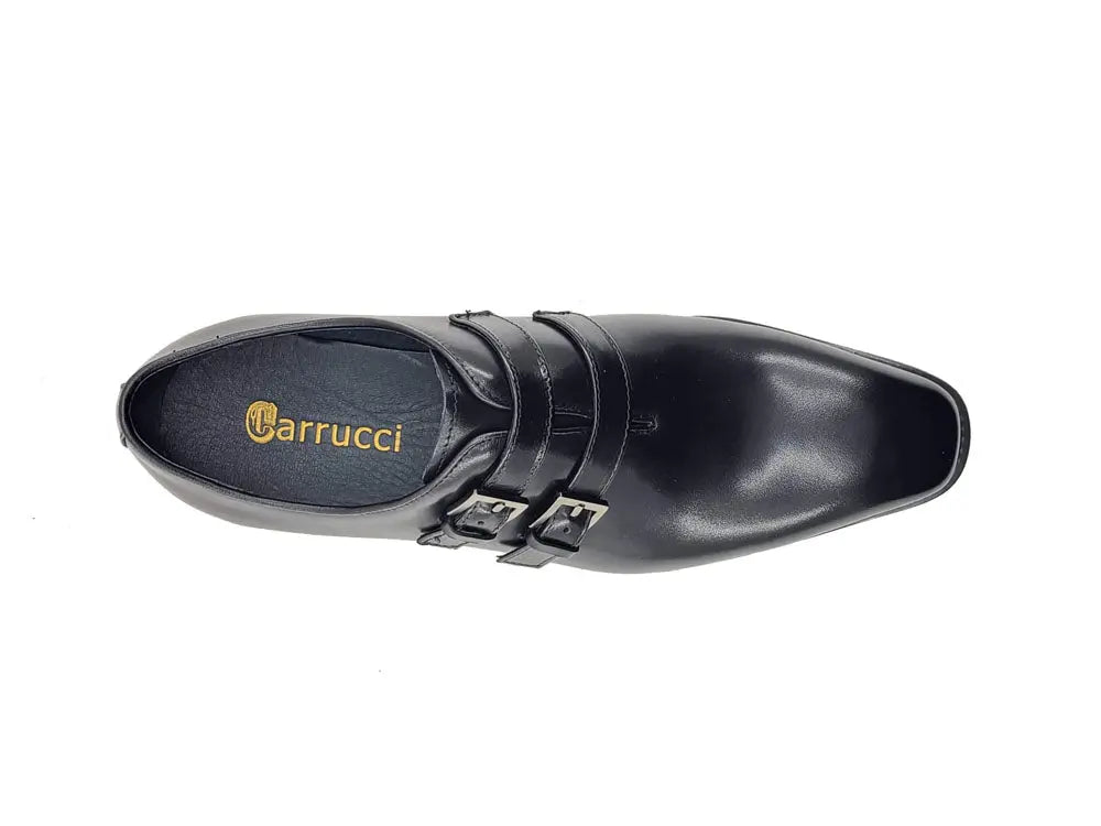 Burnished Double Monk Whole Cut Shoe Carrucci