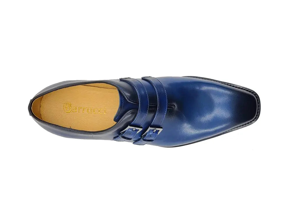 Burnished Double Monk Whole Cut Shoe Carrucci