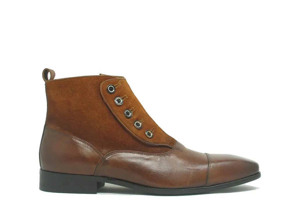 Calfskin Button Up Slip-On Boot Carrucci