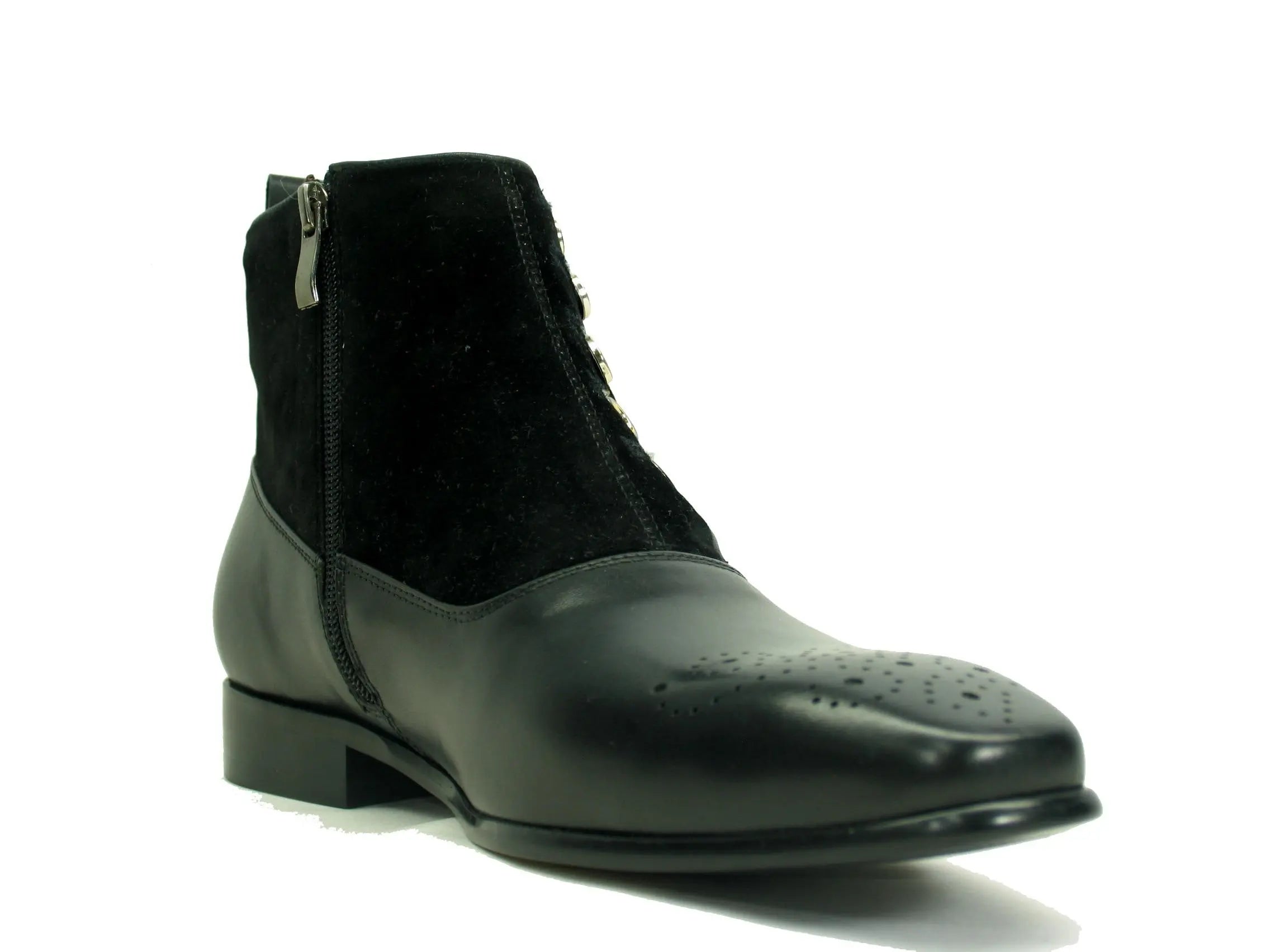 Calfskin Button Up Slip-On Boot Carrucci