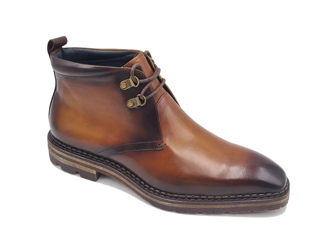 Calfskin Chukka Boot with Lug Sole Carrucci