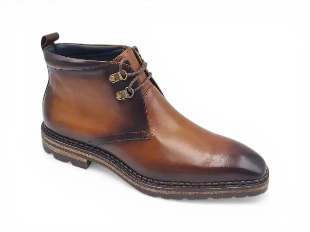 Calfskin Chukka Boot with Lug Sole Carrucci