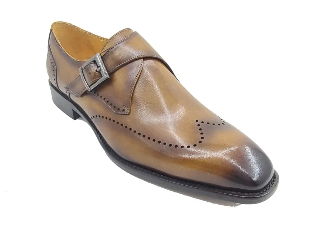 Calfskin Single Monk Loafer Carrucci