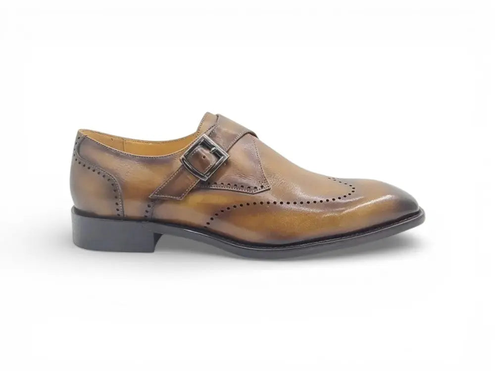 Calfskin Single Monk Loafer Carrucci