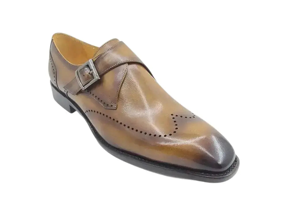 Calfskin Single Monk Loafer Carrucci