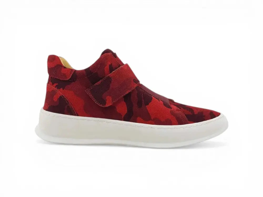 Camouflage Printed Suede Sneakers Carrucci