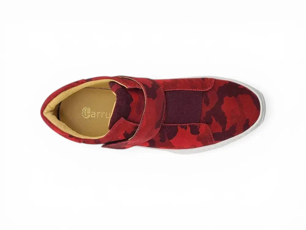 Camouflage Printed Suede Sneakers Carrucci