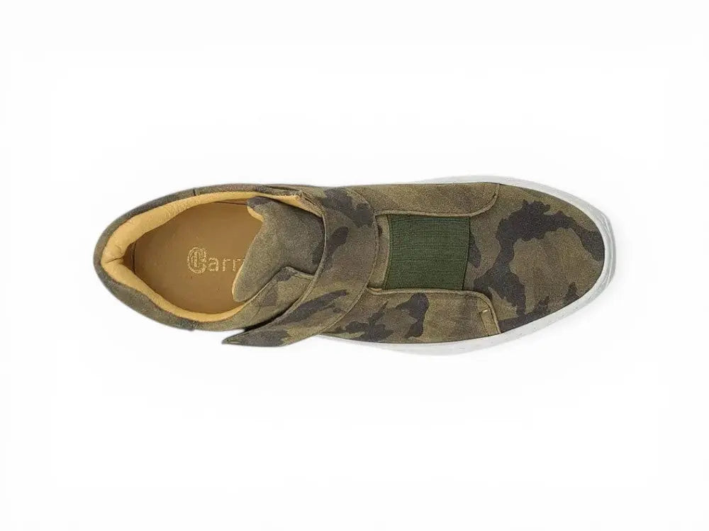 Camouflage Printed Suede Sneakers Carrucci