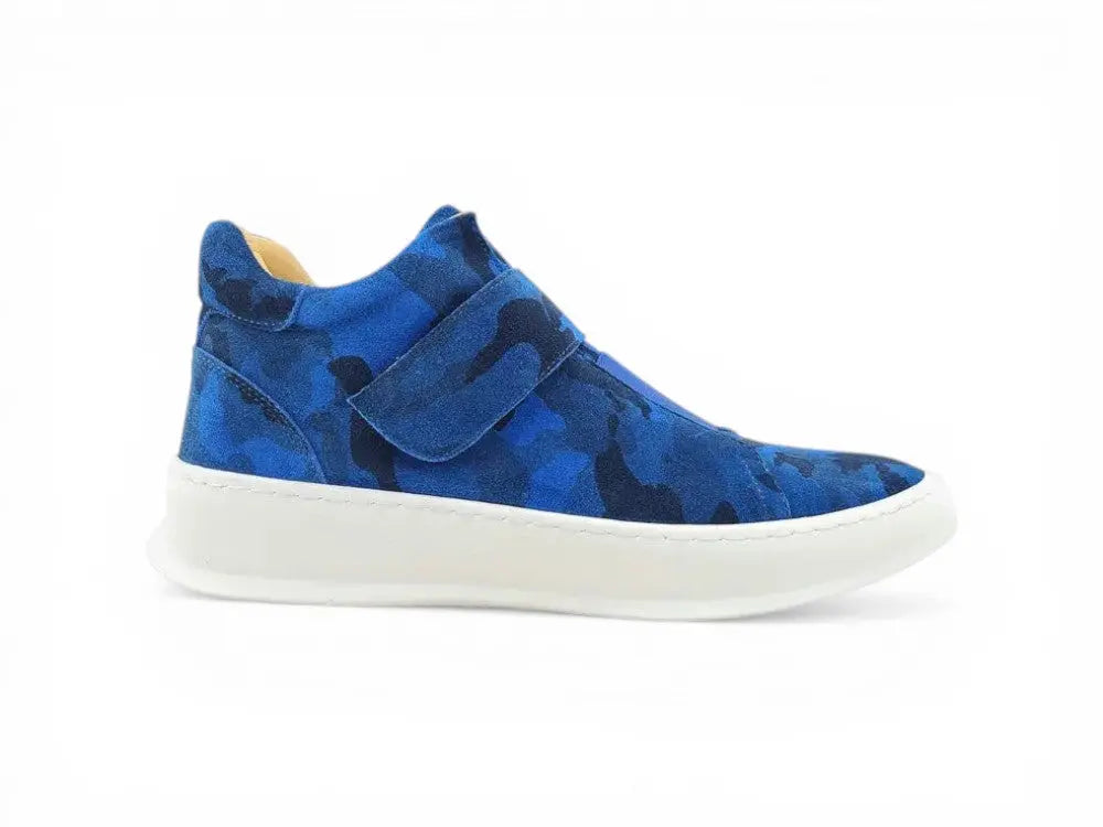 Camouflage Printed Suede Sneakers Carrucci