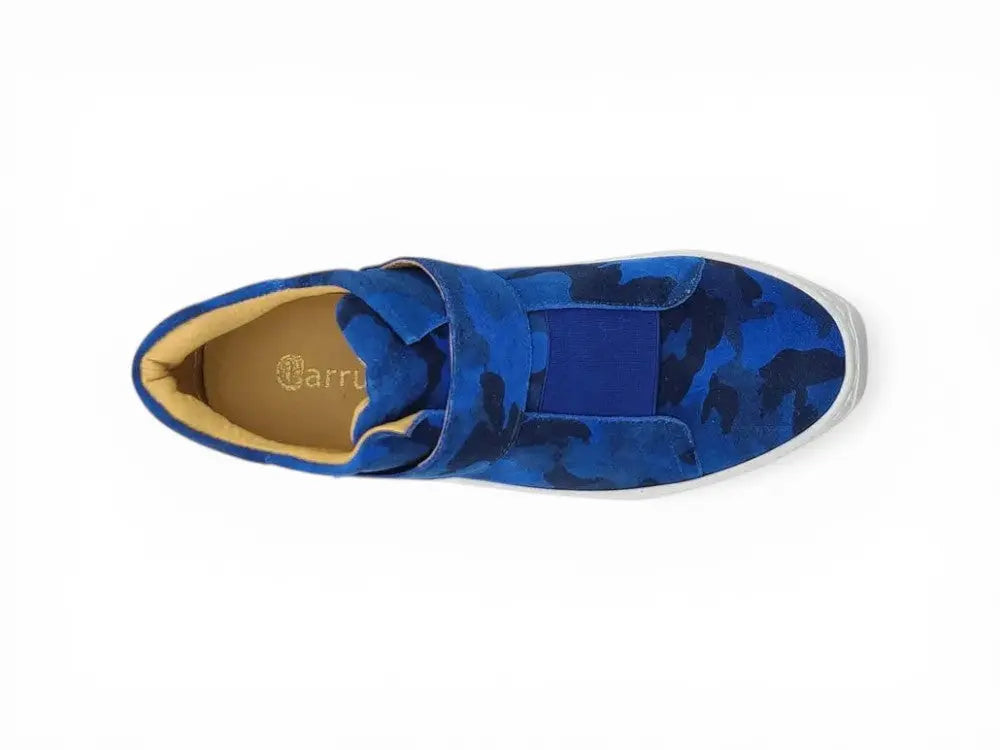 Camouflage Printed Suede Sneakers Carrucci