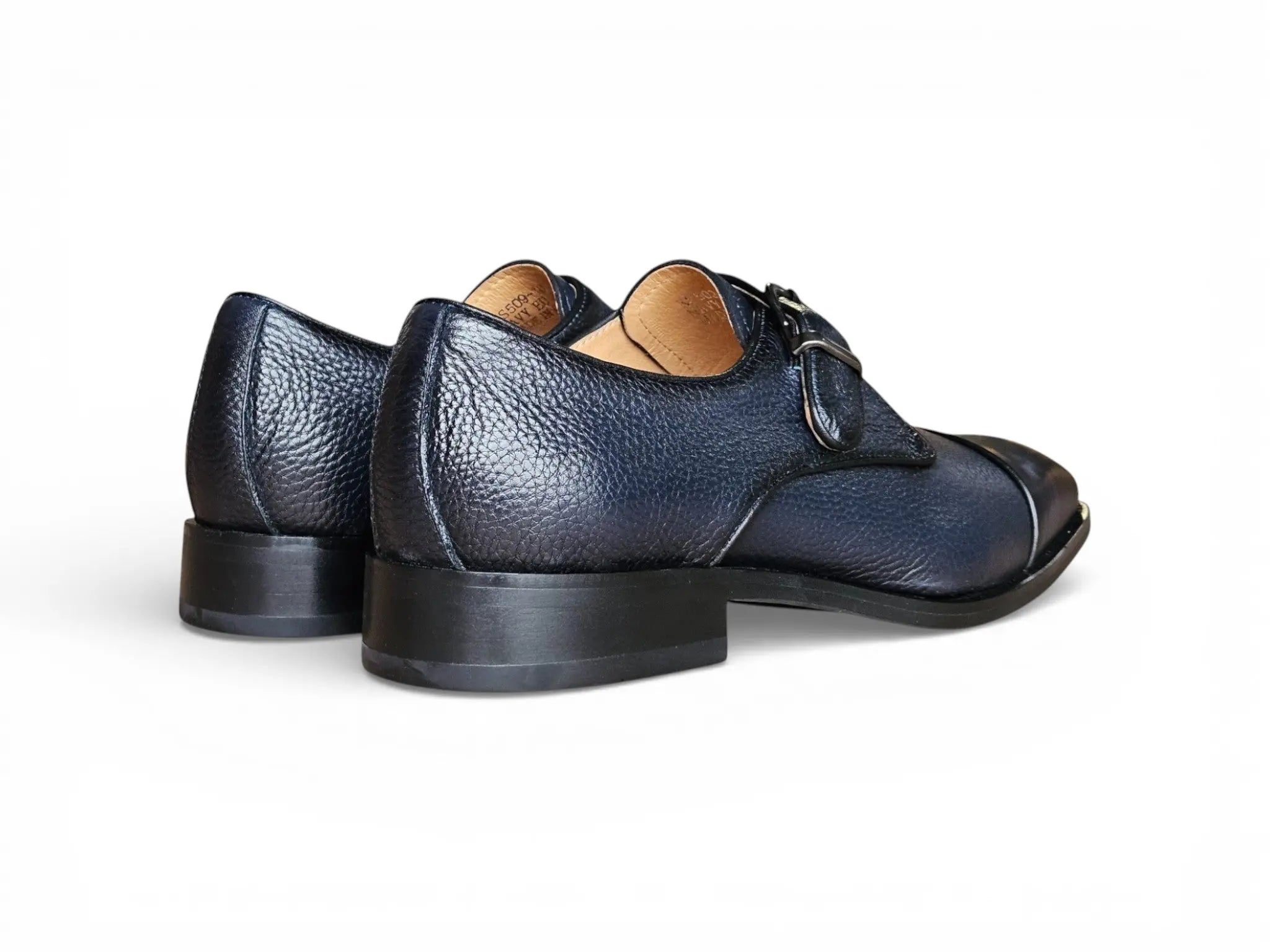 Cap Toe Monk Strap Shoes Carrucci