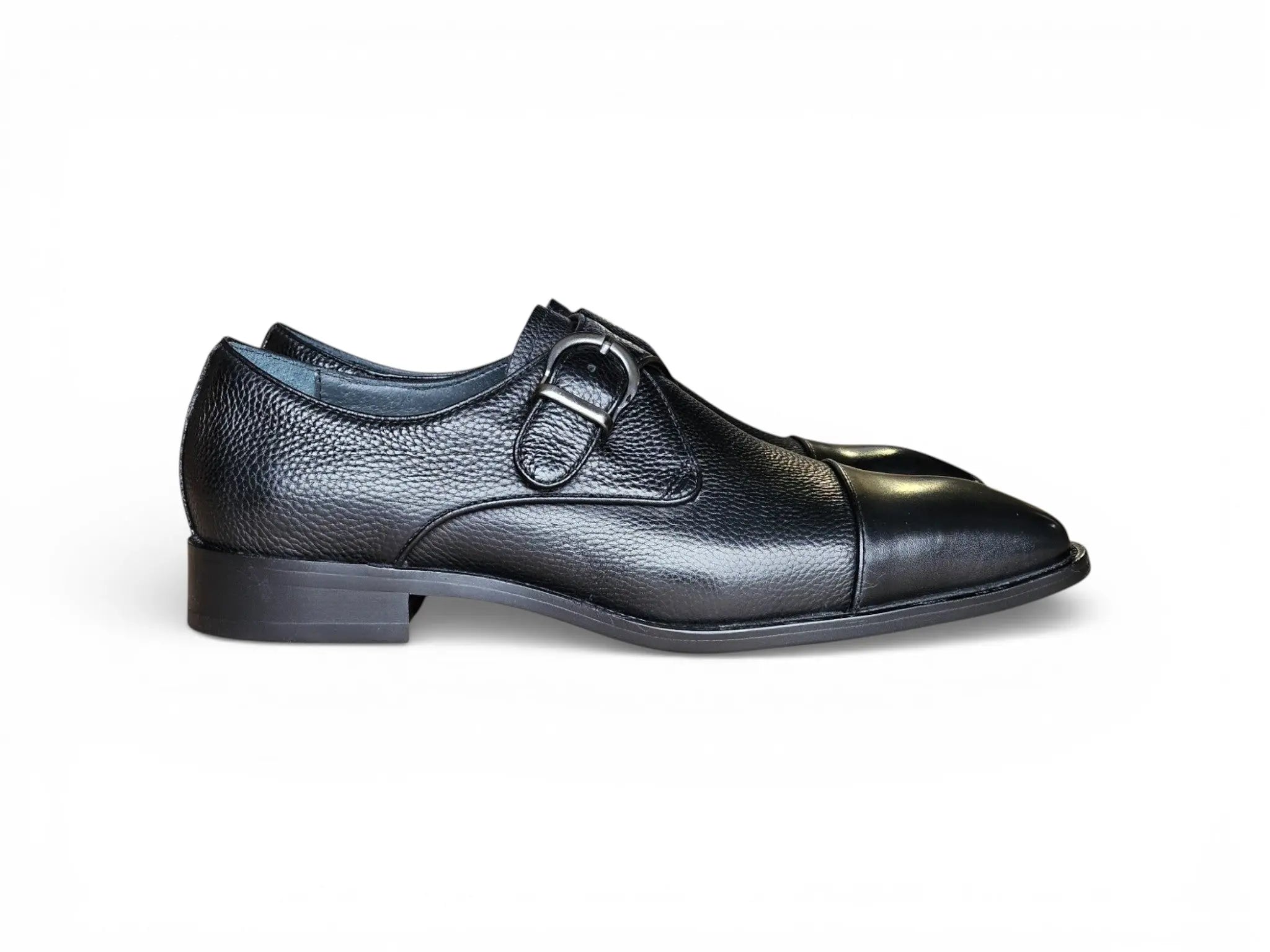 Cap Toe Monk Strap Shoes Carrucci