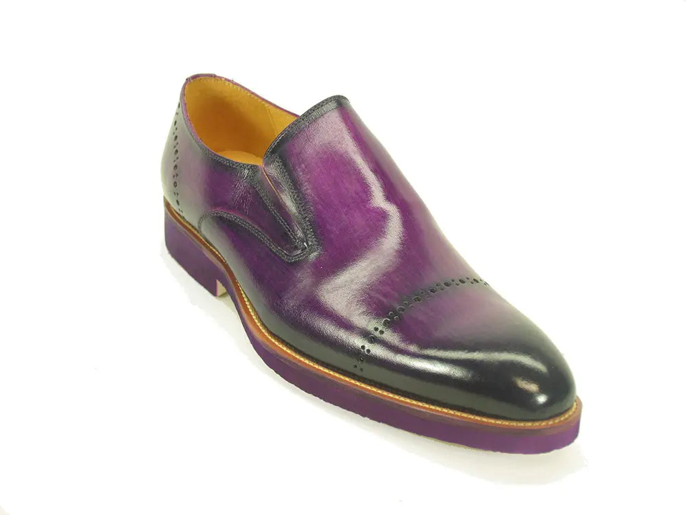 Chic Patina Finish Calfskin Slip-on Carrucci