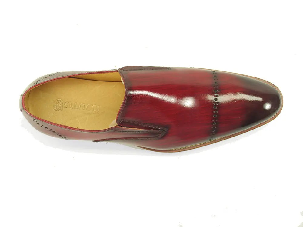 Chic Patina Finish Calfskin Slip-on Carrucci