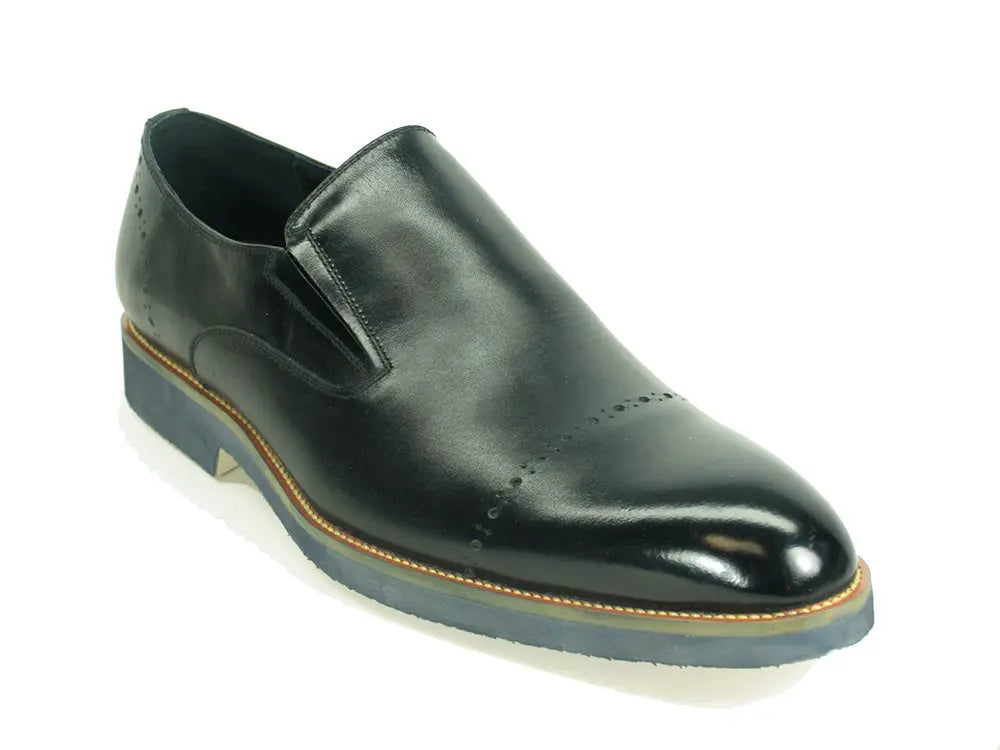 Chic Patina Finish Calfskin Slip-on Carrucci