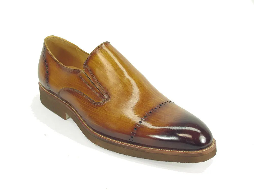 Chic Patina Finish Calfskin Slip-on Carrucci