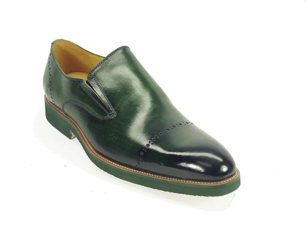 Chic Patina Finish Calfskin Slip-on Carrucci