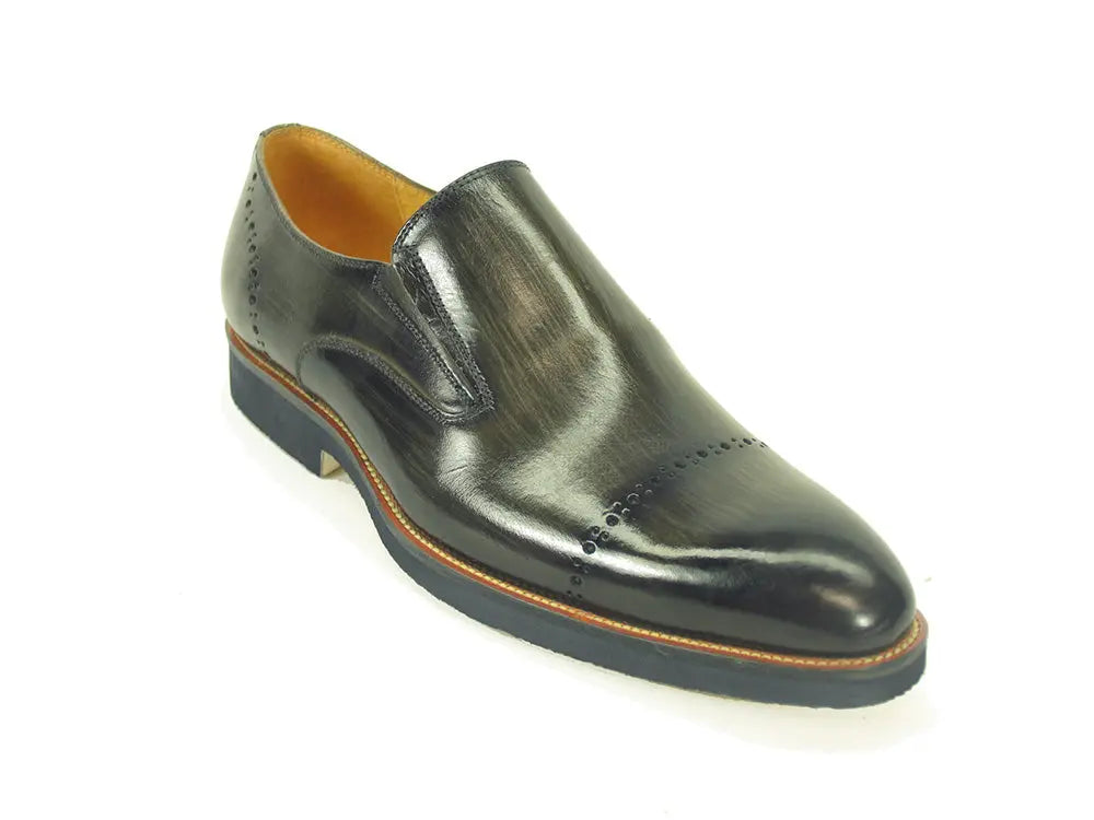 Chic Patina Finish Calfskin Slip-on Carrucci