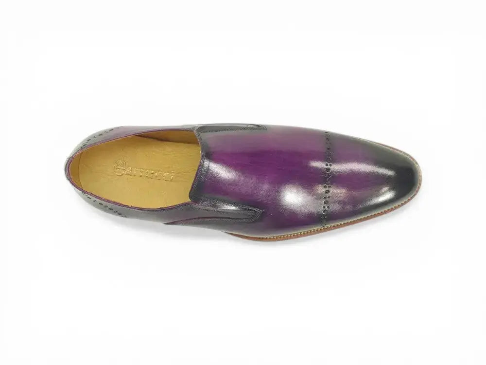 Chic Patina Finish Calfskin Slip-on Carrucci