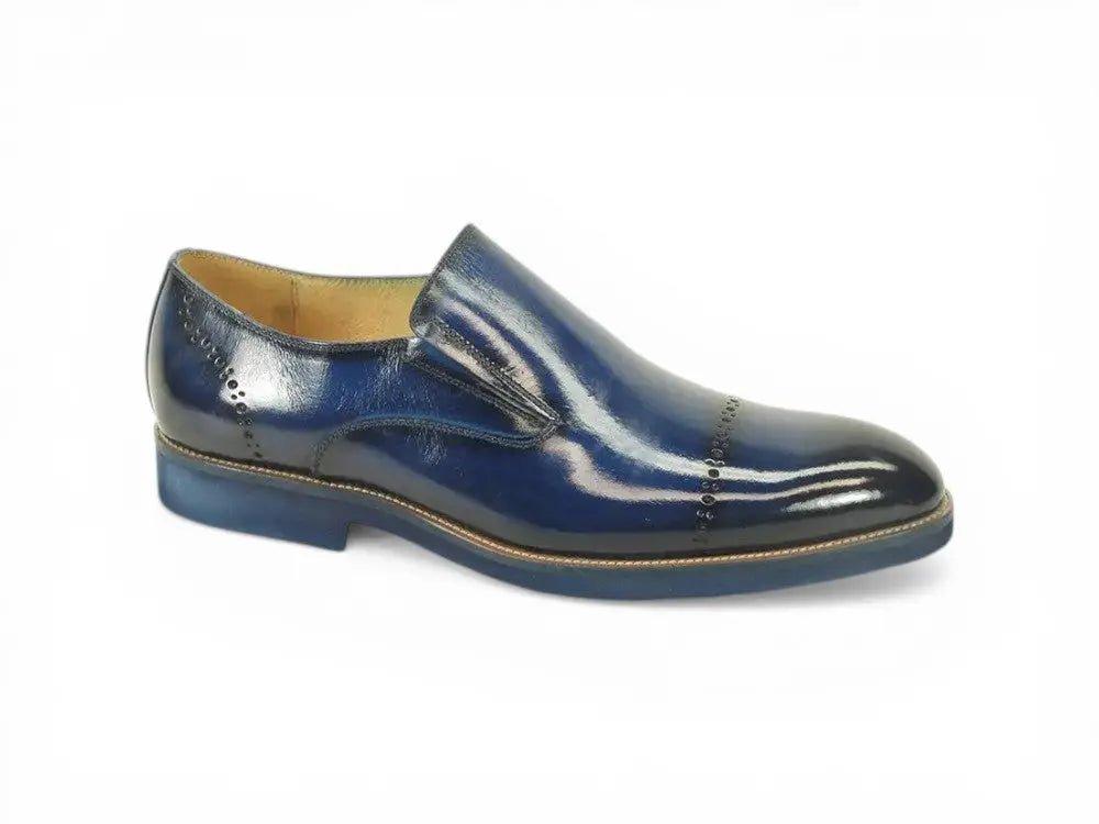 Chic Patina Finish Calfskin Slip-on Carrucci