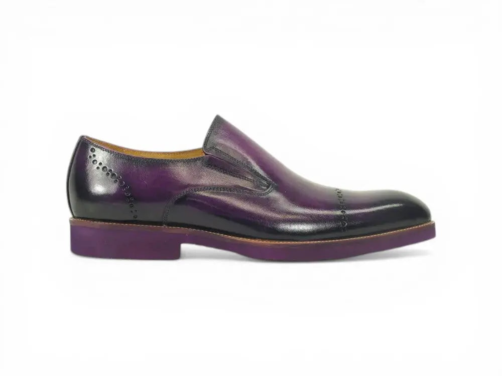 Chic Patina Finish Calfskin Slip-on Carrucci