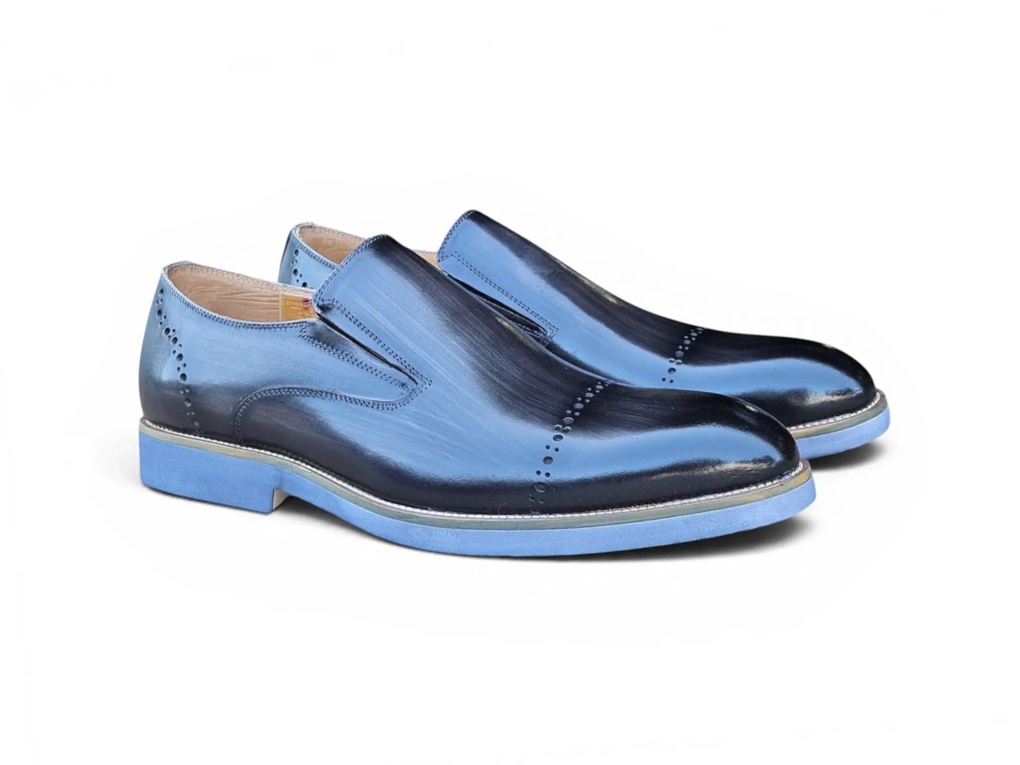 Chic Patina Finish Calfskin Slip-on Carrucci