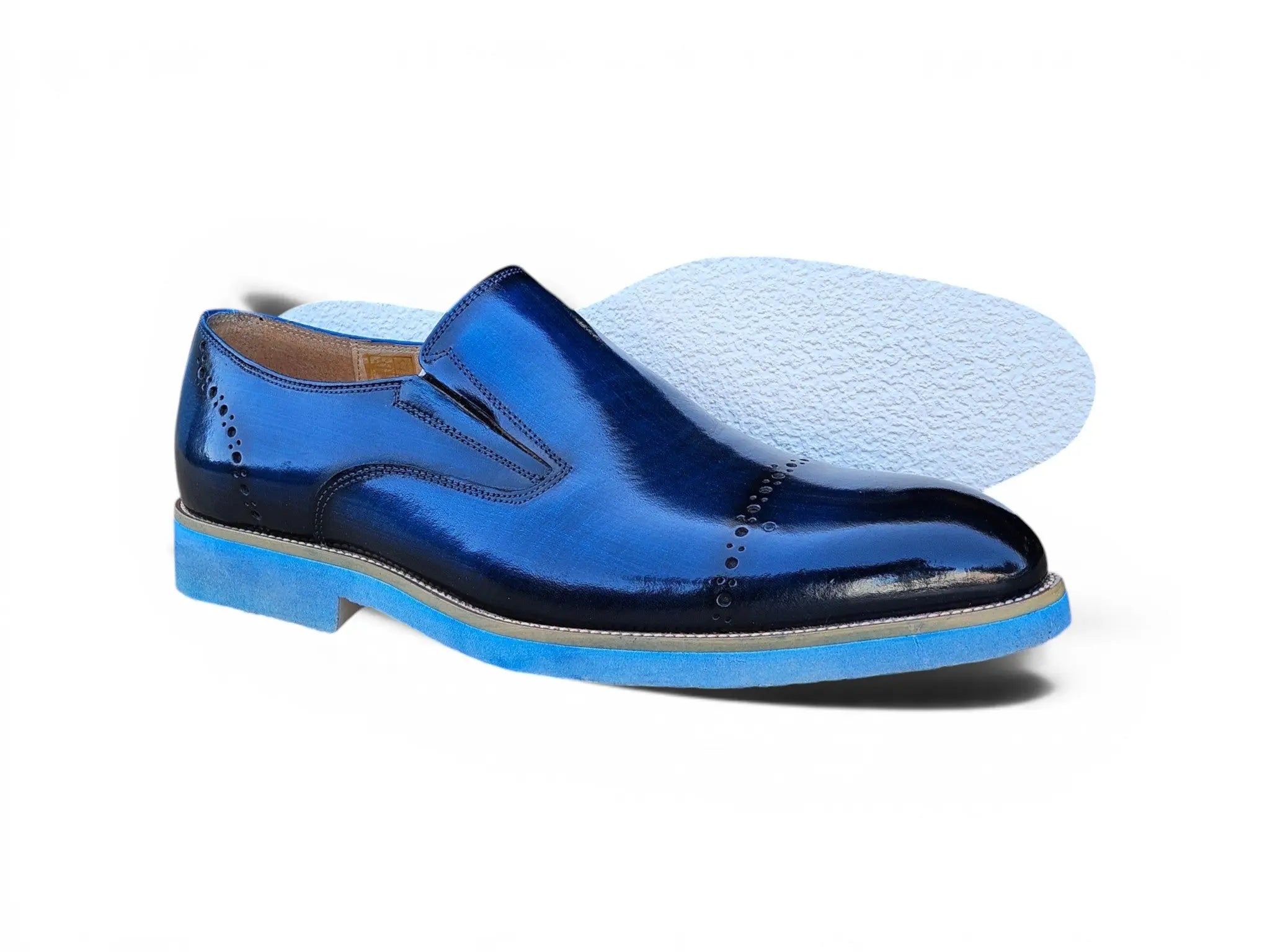 Chic Patina Finish Calfskin Slip-on Carrucci