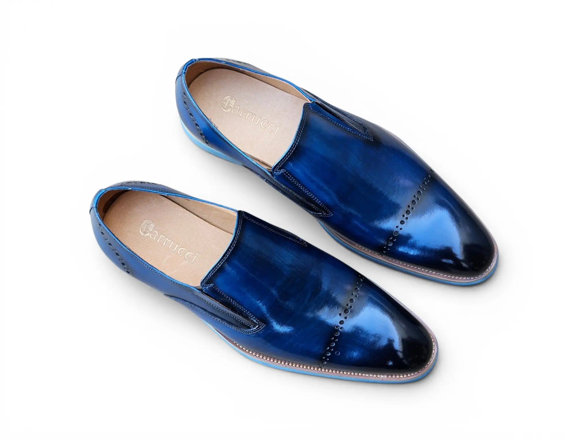 Chic Patina Finish Calfskin Slip-on Carrucci
