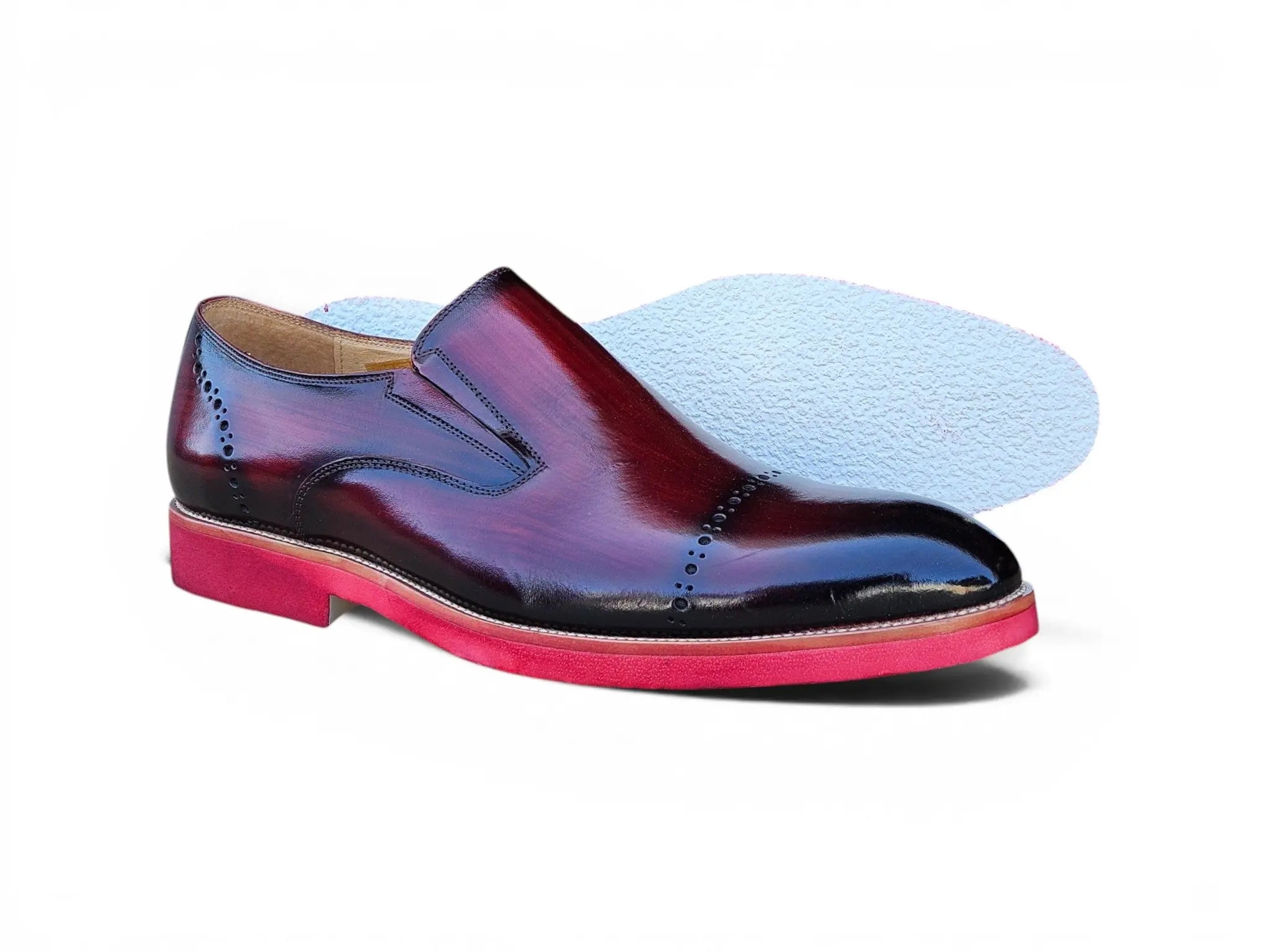 Chic Patina Finish Calfskin Slip-on Carrucci