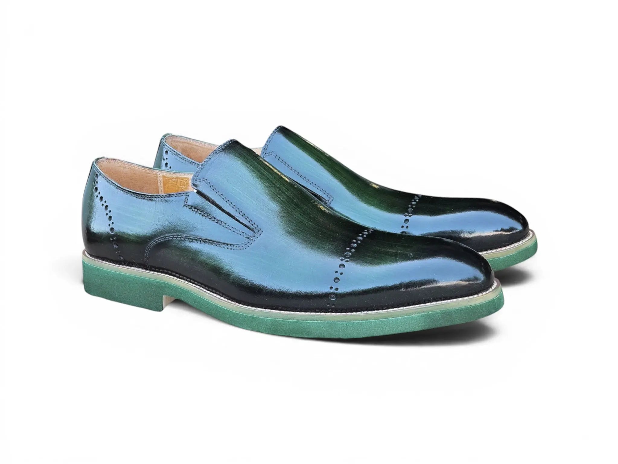 Chic Patina Finish Calfskin Slip-on Carrucci