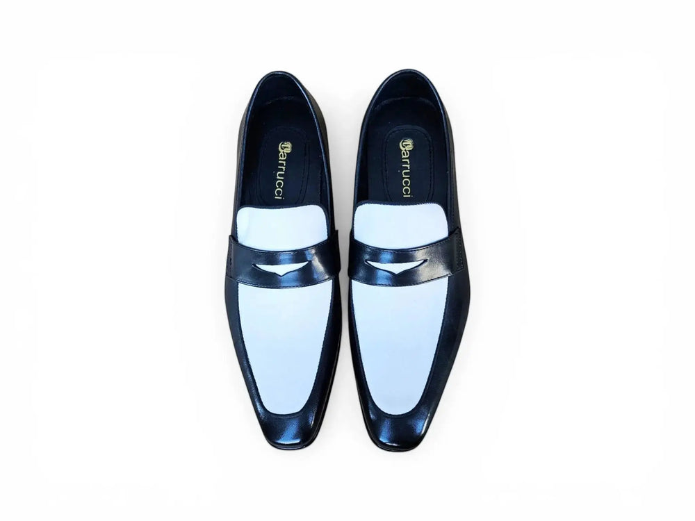 Contrast Two Tone Penny Loafer - Carrucci Shoes display picture 2