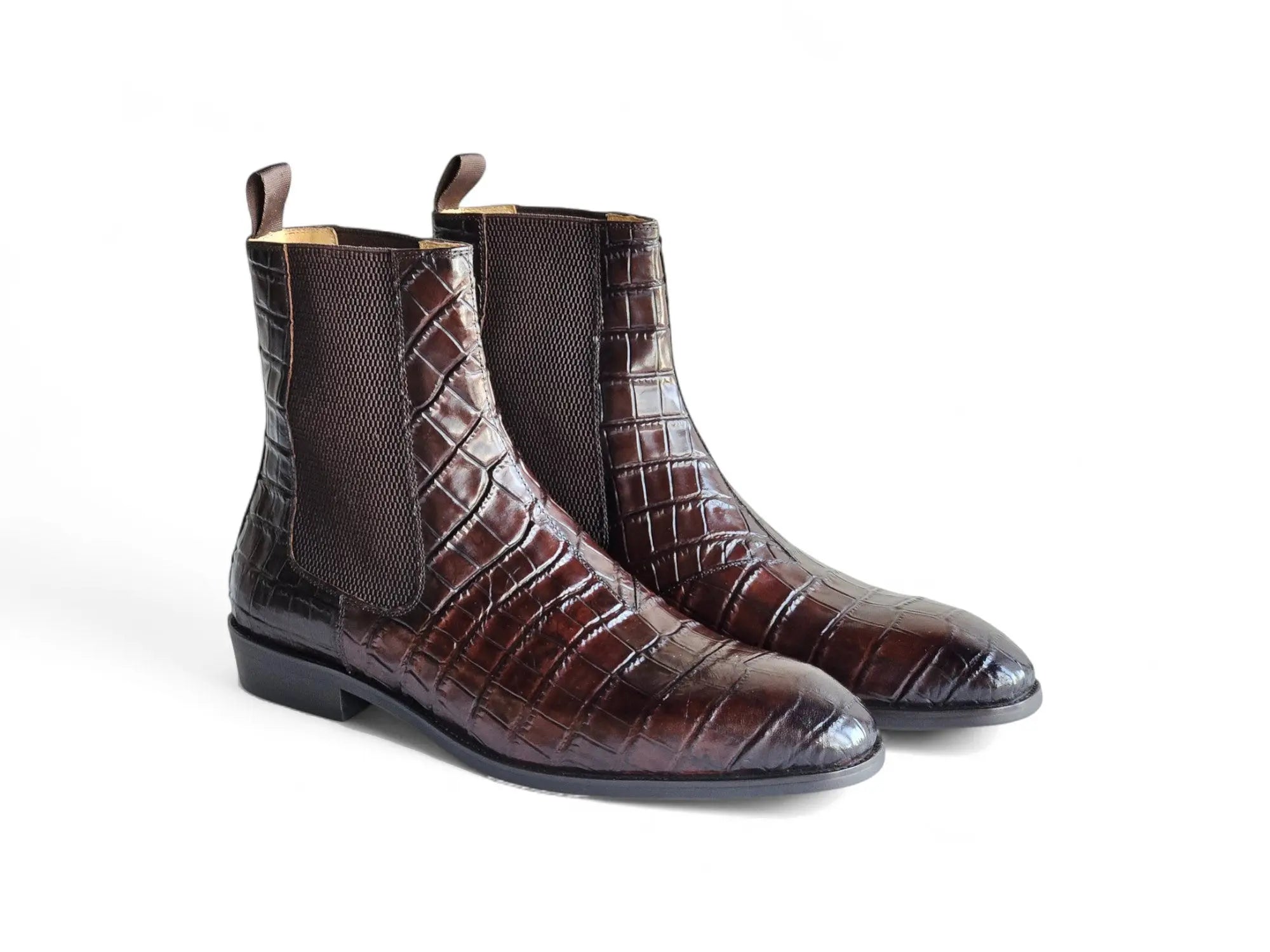 Crocodile Embossed Chelsea Boot Carrucci