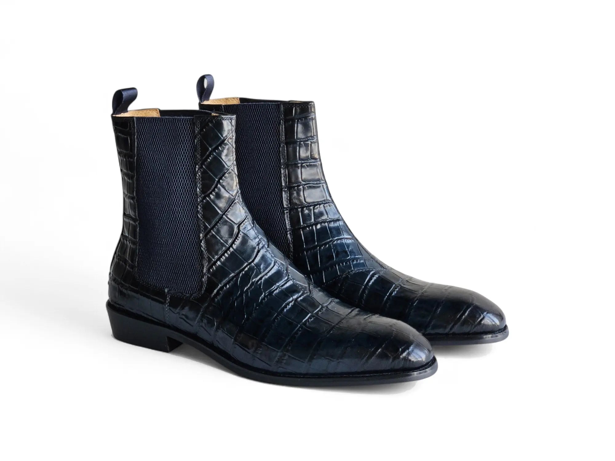 Crocodile Embossed Chelsea Boot Carrucci