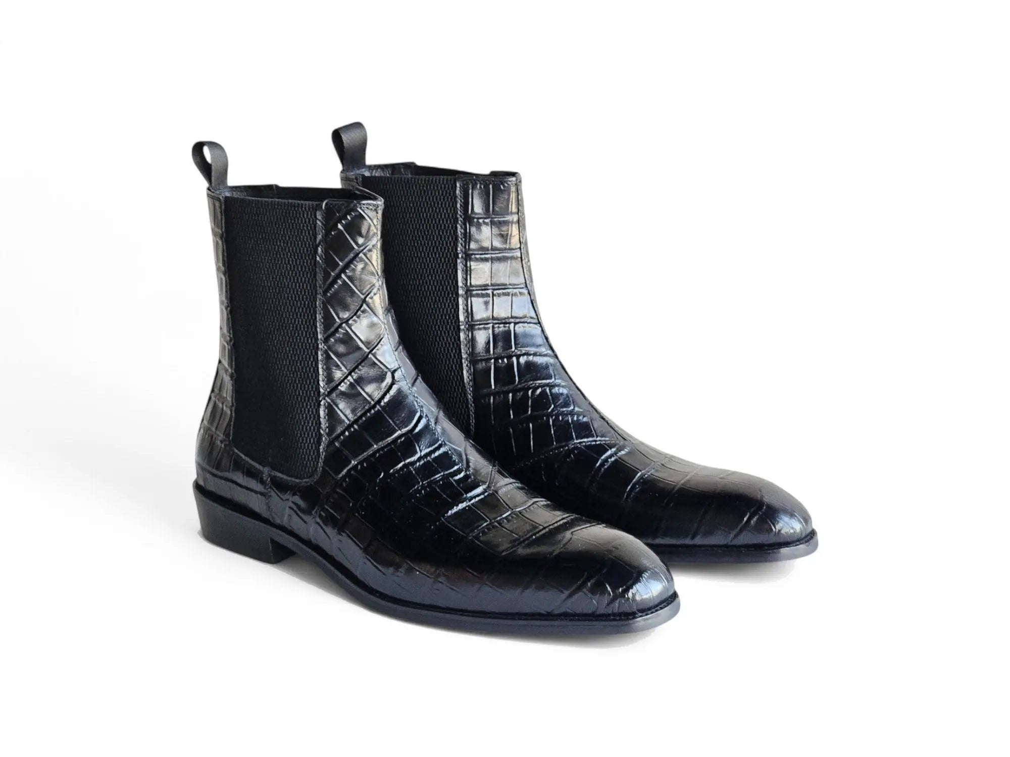 Crocodile Embossed Chelsea Boot Carrucci